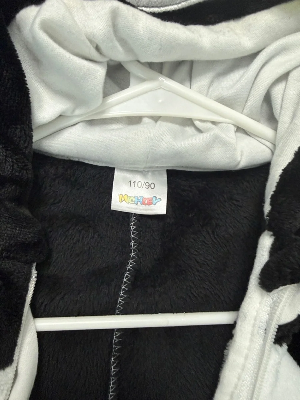 Penguin Plush Hooded Footie One-Piece - Black & White